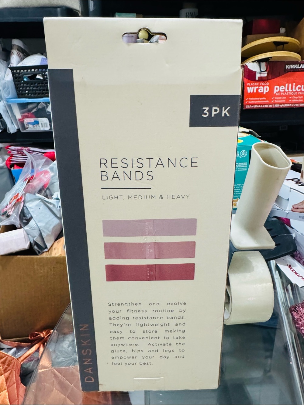 Danskin Pink and Light Pink Fabric Resistance Bands - 3 Pack